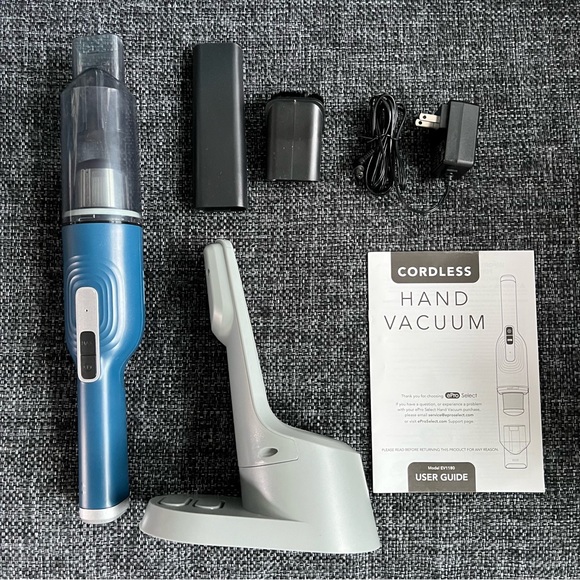 NIB Slim Cordless Handheld Vacuum with Charging Station by ePro Select- Blue - Picture 4 of 16